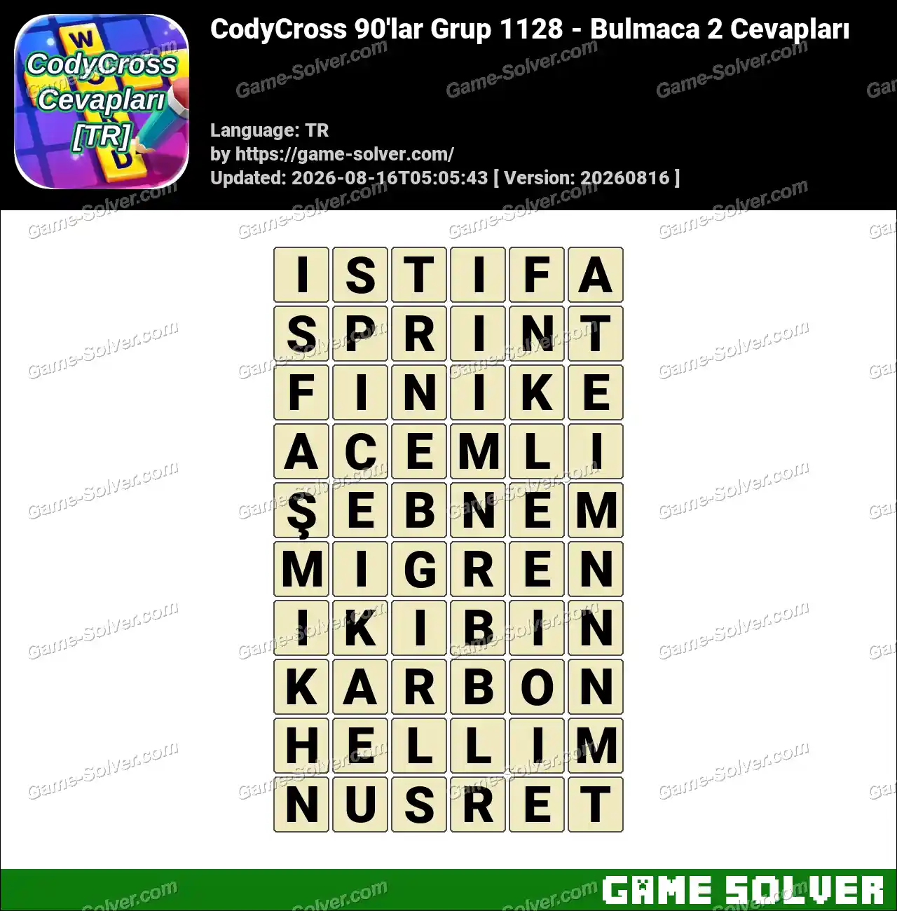 CodyCross 90’lar Grup 1128 – Bulmaca 2 Cevapları
